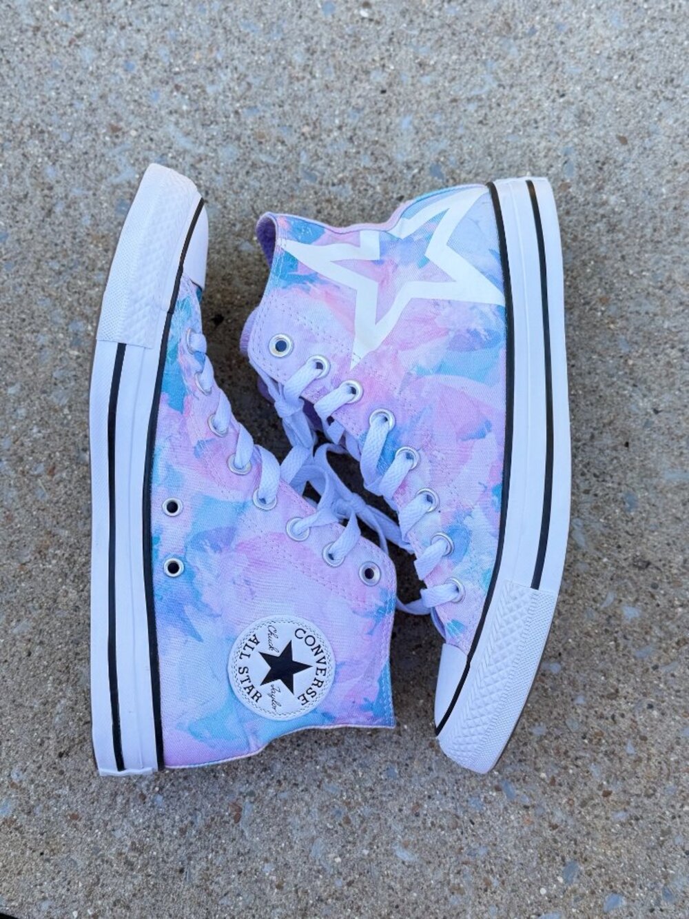 Converse Womens 8.5 Floral High Top 163405C Watercolor Y2K Whimsigoth Indie 4381